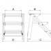 Drabex - stołek rozkładany aluminiowy TP 8100